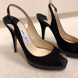 Jimmy Choo Sling Back Open Toe, High Heel, size 38